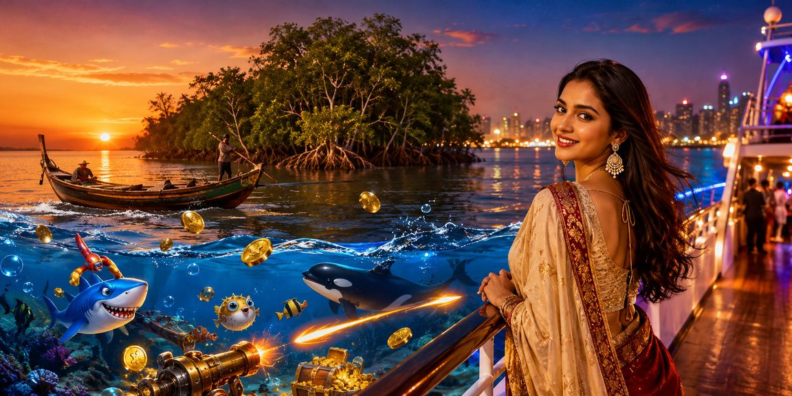চট্টগ্রামের সমুদ্র সৈকতে মাছ ধরার গেম খেলার মুহূর্ত